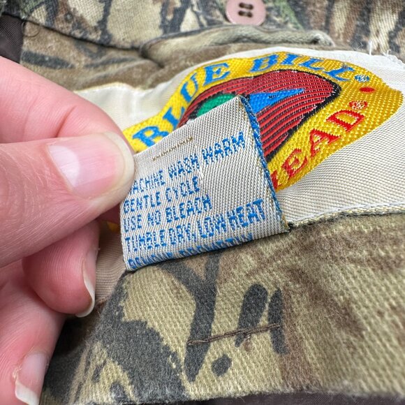 Vintage Hunting Camo Jacket Coat Medium Korea Blue Bill Red Head Camouflage 90s - Picture 5 of 10